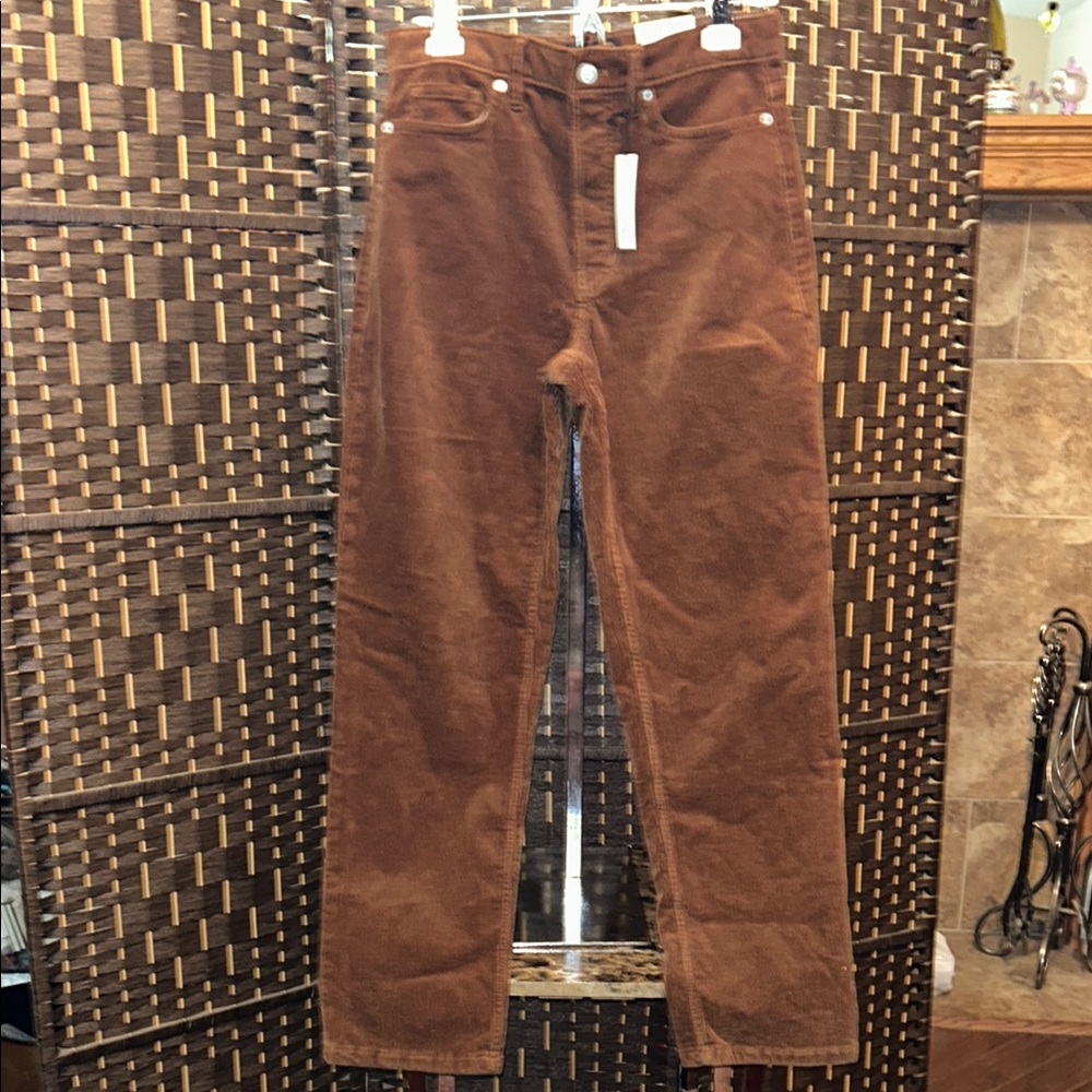 NWT BR Brown Corduroy Pants, size 28